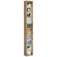 Wandregal Rasito XL Honigeiche - Honigeiche, Design, Glas/Holzwerkstoff (21/152/14cm) - MID.YOU