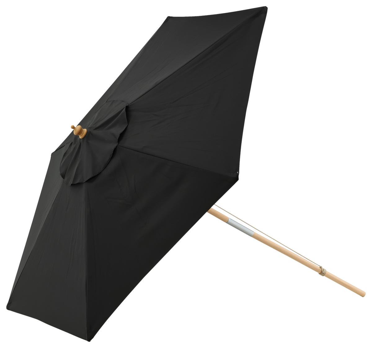 Sonnenschirm Corypho ca. 250x232 cm Schwarz - Schwarz, KONVENTIONELL (250/232cm) - Gardenson