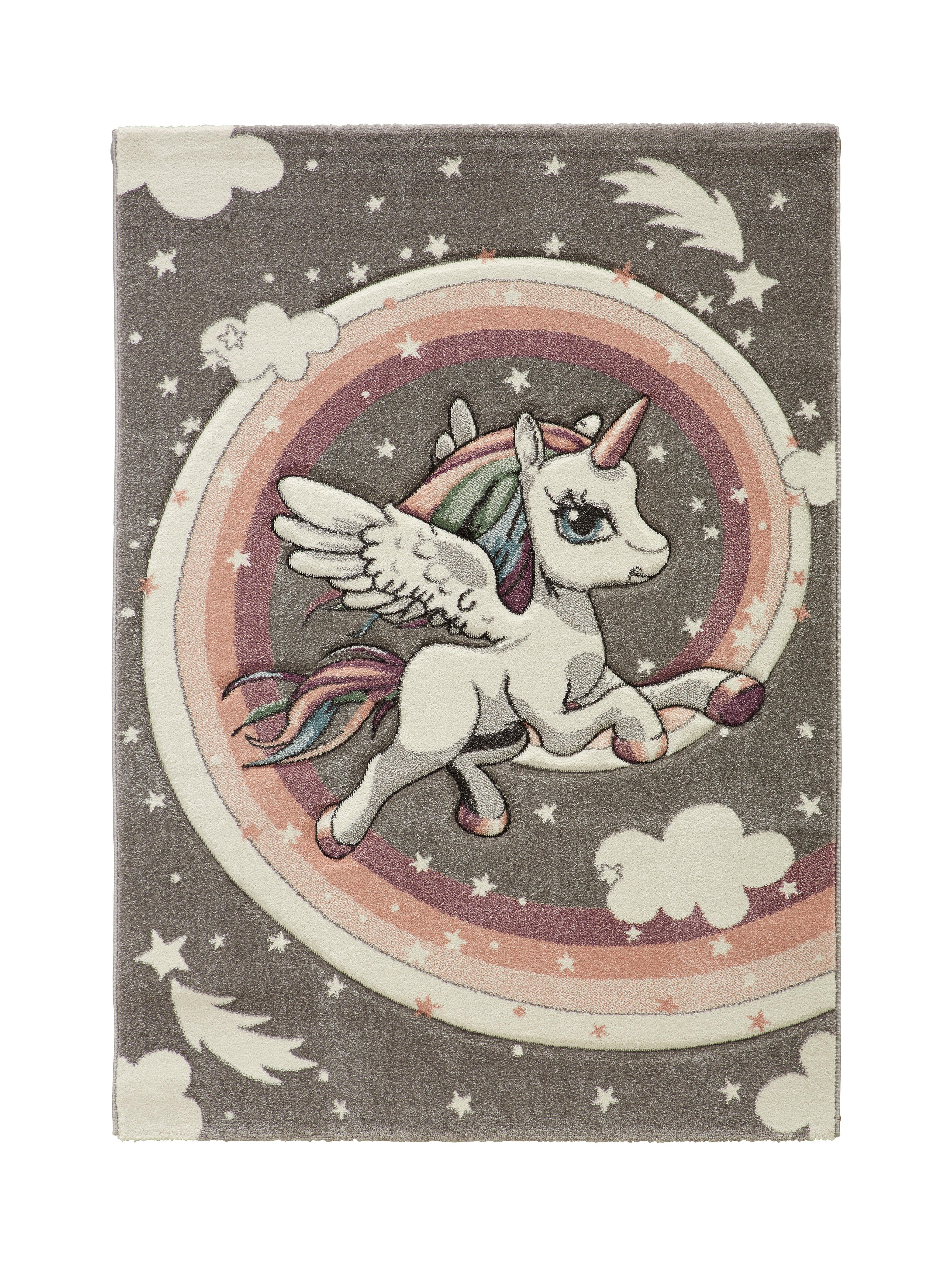 Kinderteppich Unicorn ca. 100x150cm - Multicolor, Textil (100/150cm) - Mömax modern living