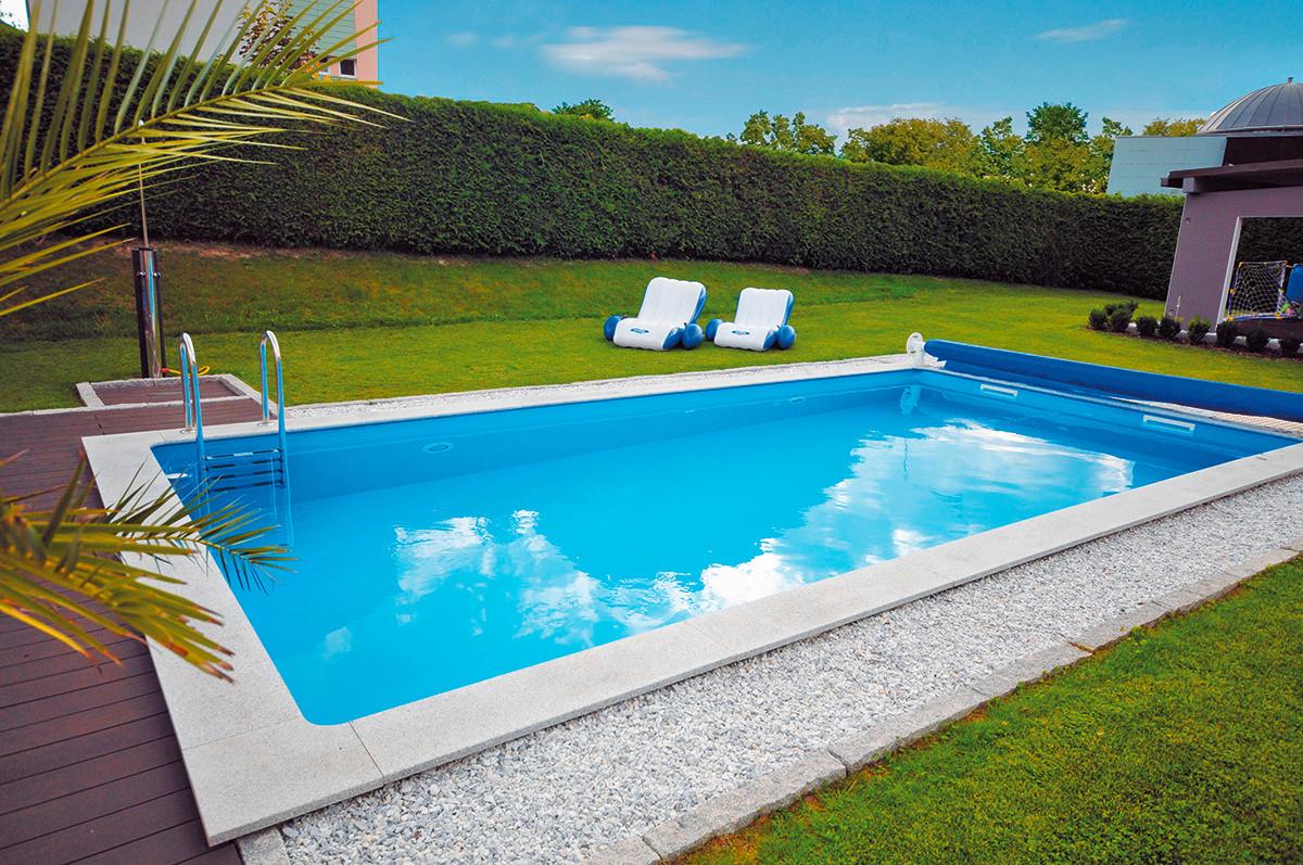 Schwimmbecken Styropor ca. 800x400x150cm - Blau/Weiß, MODERN, Kunststoff (800/400/150cm)