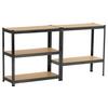 TUNGLASTSTÄLL JOHANN - svart/naturfärgad, Klassisk, metall/trämaterial (90/180/40cm) - Mömax