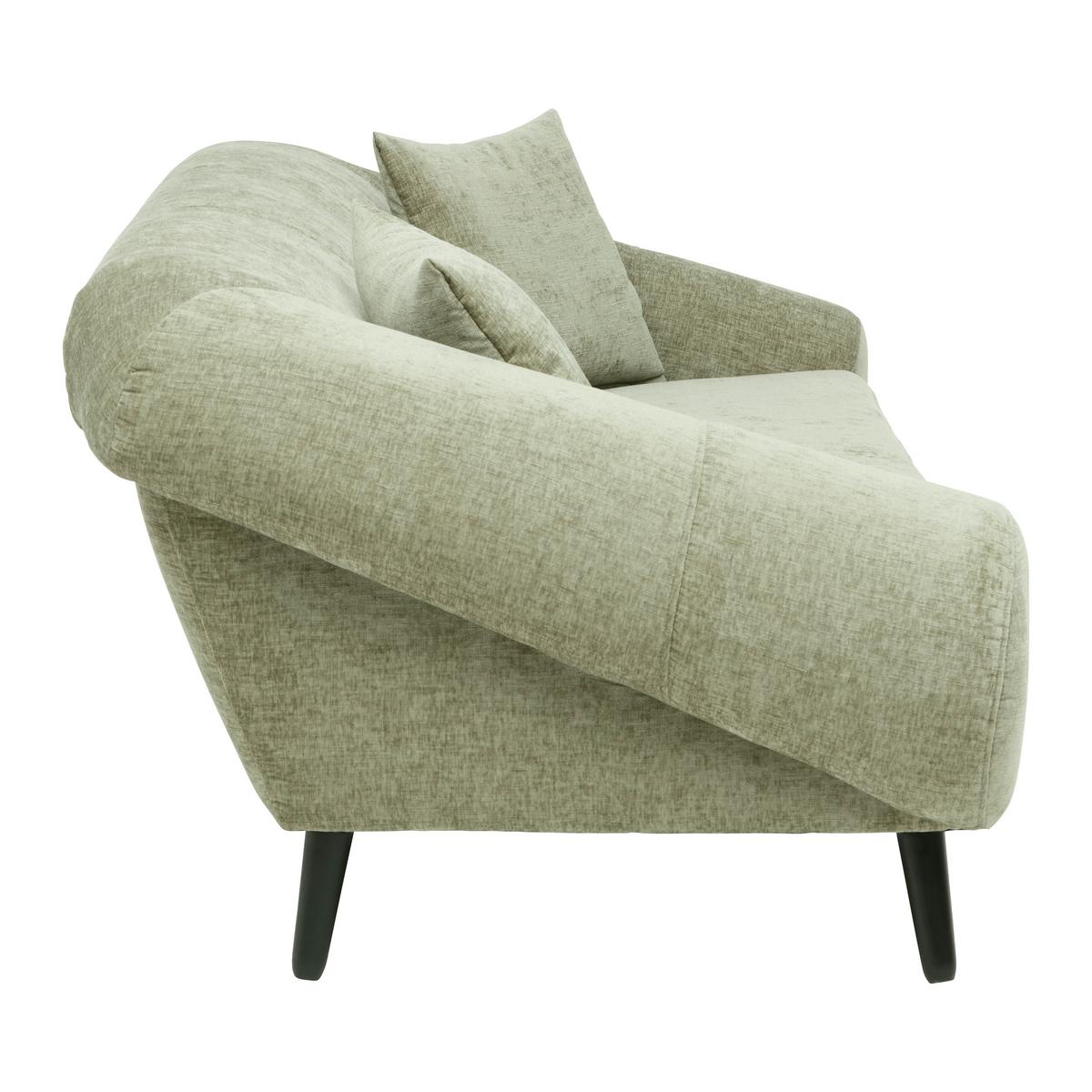 Megasofa Buckley Grün - Schwarz/Grün, MODERN, Holz/Textil (225/75/102cm) - Premium Living
