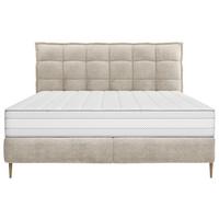 Boxspringbett Portofino - Eichefarben/Beige, Trend, Holz/Holzwerkstoff (160/200cm) - Premium Living