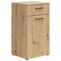 Komoda Multi - hrast Artisan/crna, Moderno, drvni materijal/plastika (45/83/40cm) - Modern Living