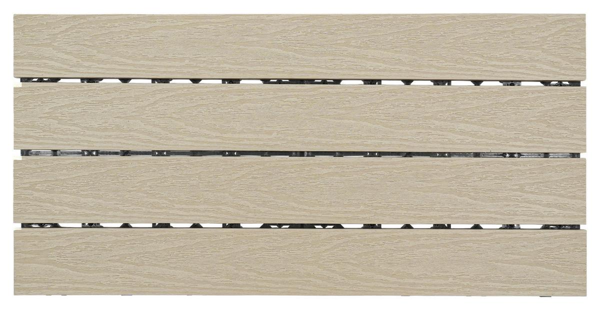 PŁYTKA TARASOWA PREMIUM 6-CZĘŚCIOWY - szarobiały, Konventionell, materiał drewnopochodny (30/60/2,1cm) - Ambia Garden