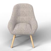 Sessel Maximilian Beige Webstoff - Hellgrau/Naturfarben, MODERN, Holz/Textil (70/93cm) - Bessagi Home