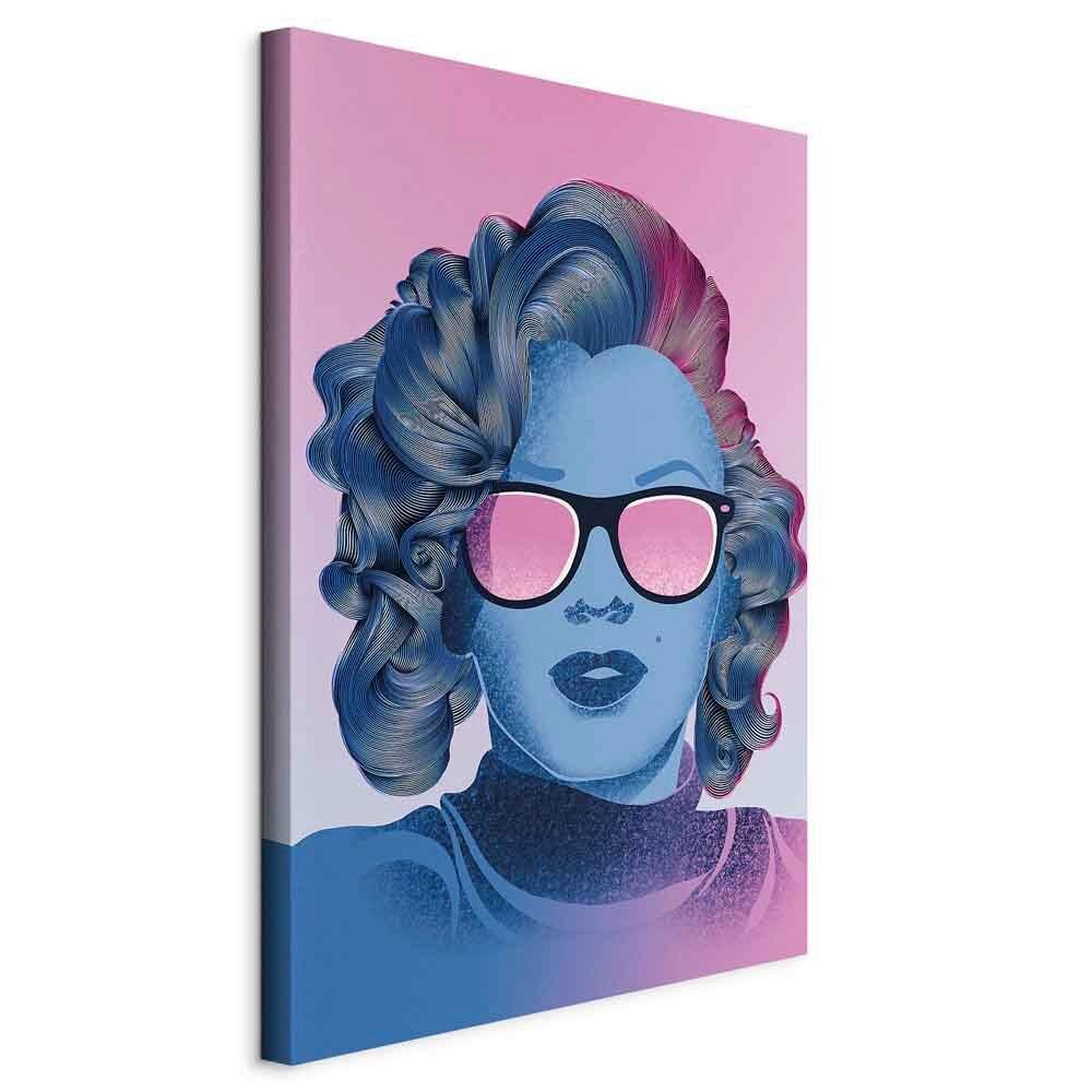 Slika Na Platnu Norma Jeane - modra/pink, Basics, tekstil/les (80/120/1.2cm) - artgeist