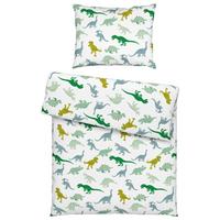 Gyerek Paplan-párnahuzat Szett Dino - fehér/zöld, textil (140/200cm) - Mömax
