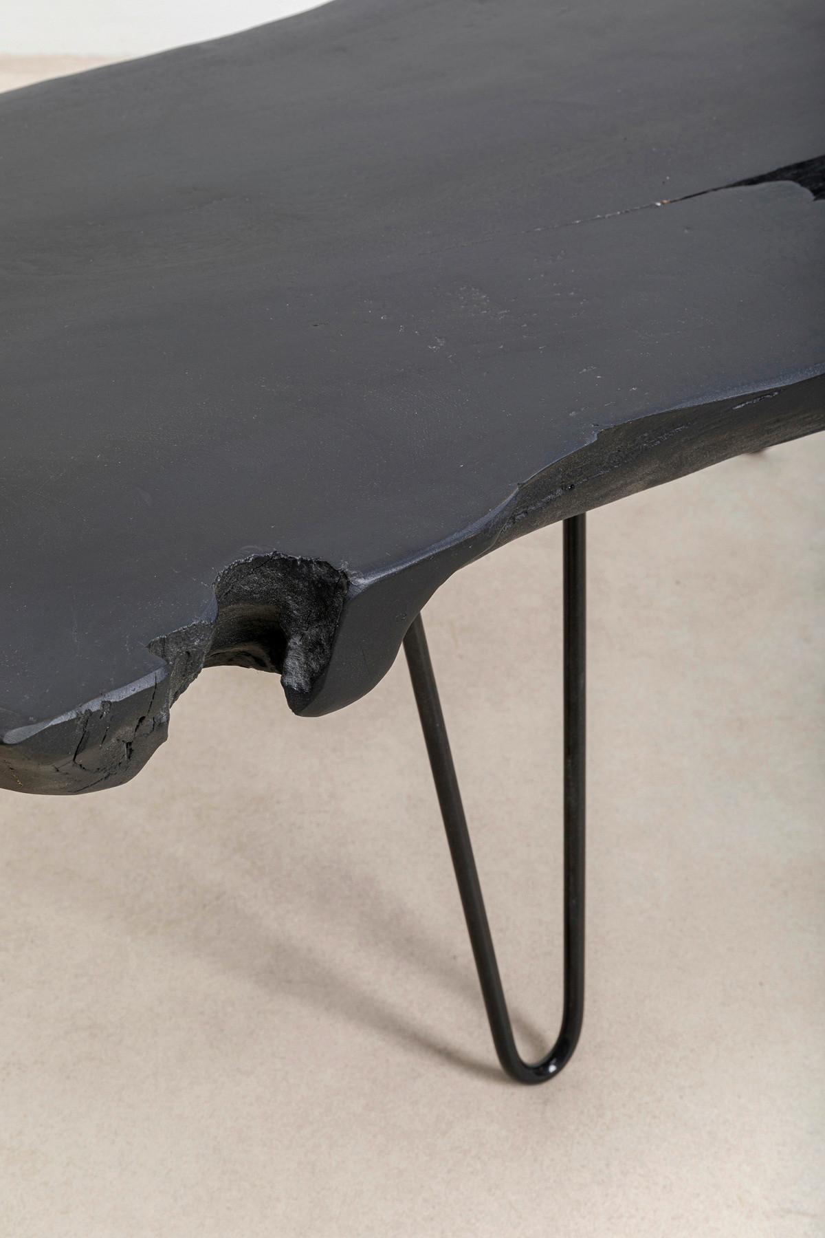 STOLIK KAWOWY ASPEN - czarny, Design, metal/drewno (100/40/40cm) - Kare-Design