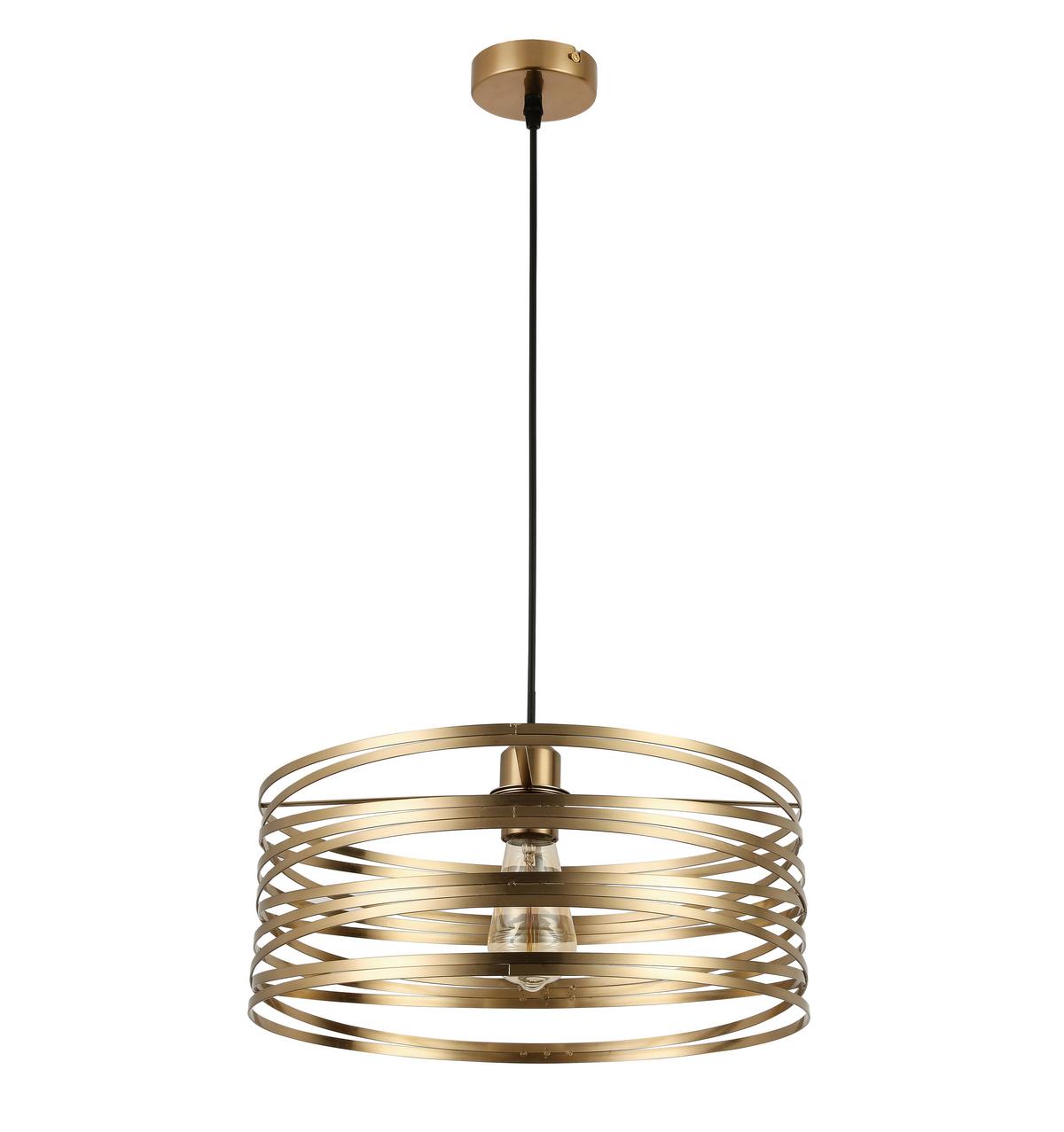 Függőlámpa Silvain - fekete/sárgaréz, Modern, műanyag/fém (40/120cm) - Modern Living