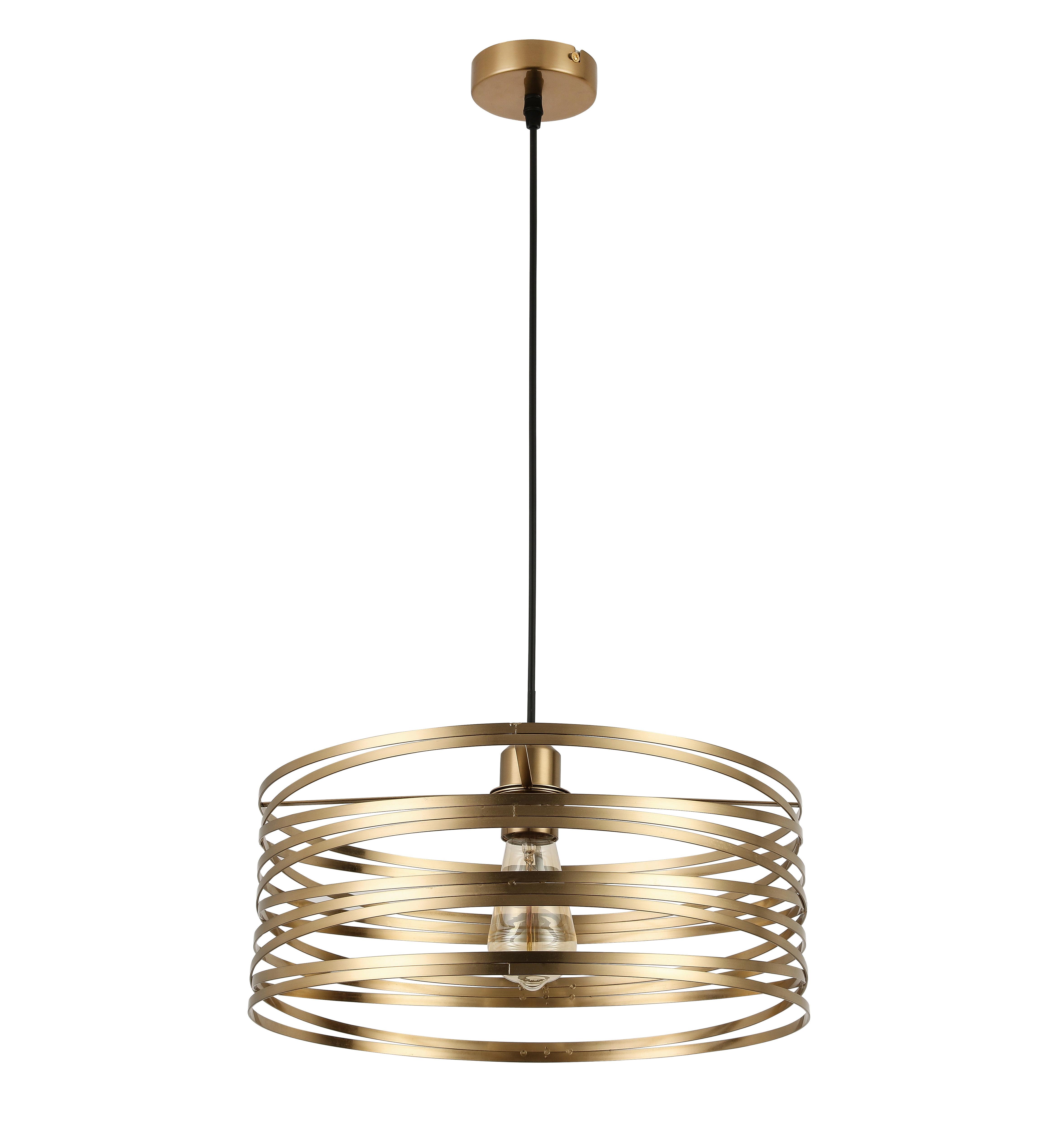HÄNGLAMPA SILVAIN - mässingsfärgad/svart, Modern, metall/plast (40/120cm) - Modern Living