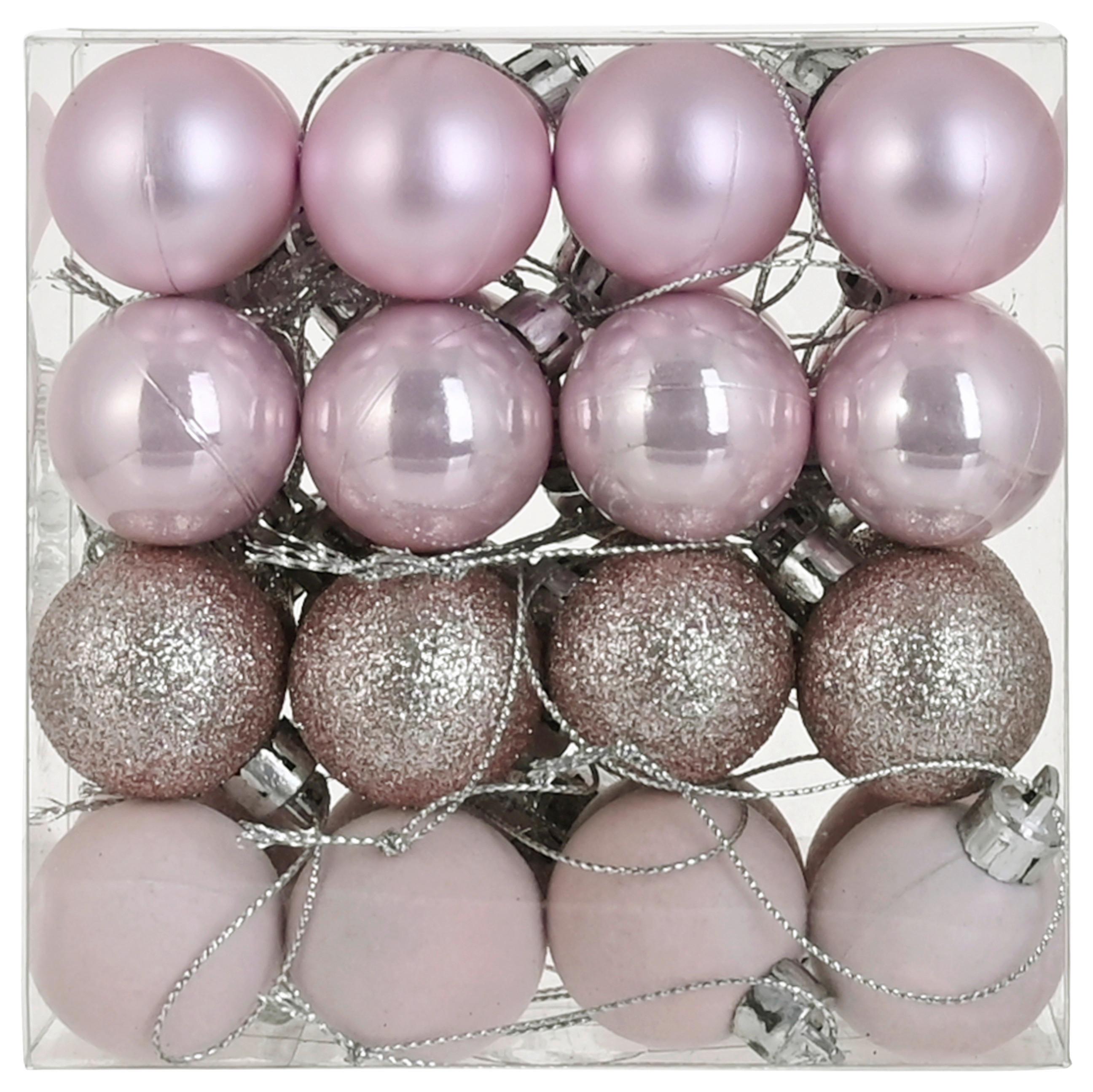 Christbaumkugel Rosa, 32-Teilig - Rosa, Konventionell, Kunststoff (3cm) - Mömax