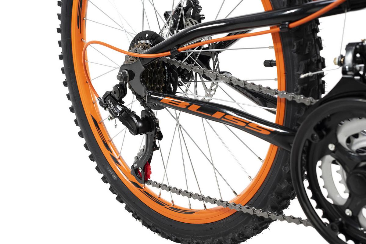 Kinderfahrrad MTB Fully 24" Bliss RH 38cm - Schwarz/Orange, Basics, Metall (180/70/80cm) - KS Cycling