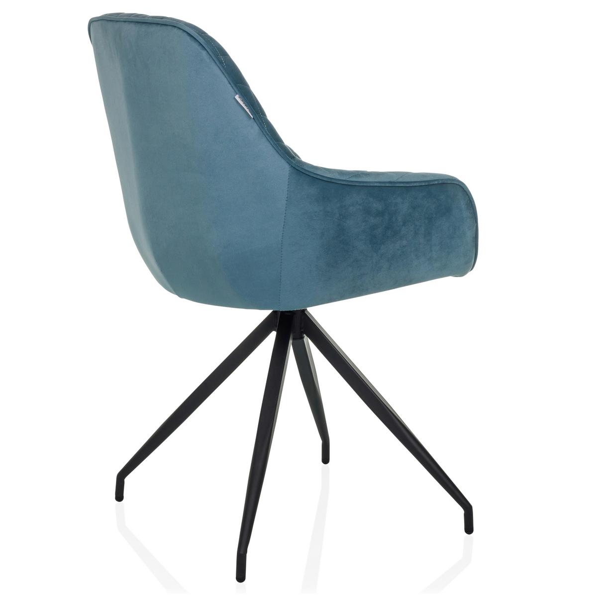 Naslanjač Elverum, Modrosiva - črna/modrosiva, Moderno, kovina/tekstil (58/87/57cm) - MID.YOU