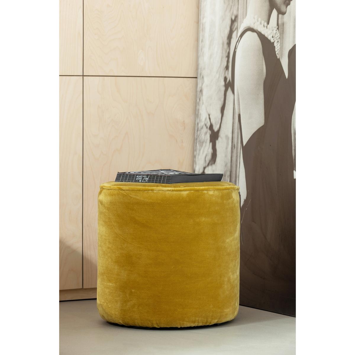 Hocker Sara Gelb - Gelb, Design, Textil (46/46/46cm) - Livetastic