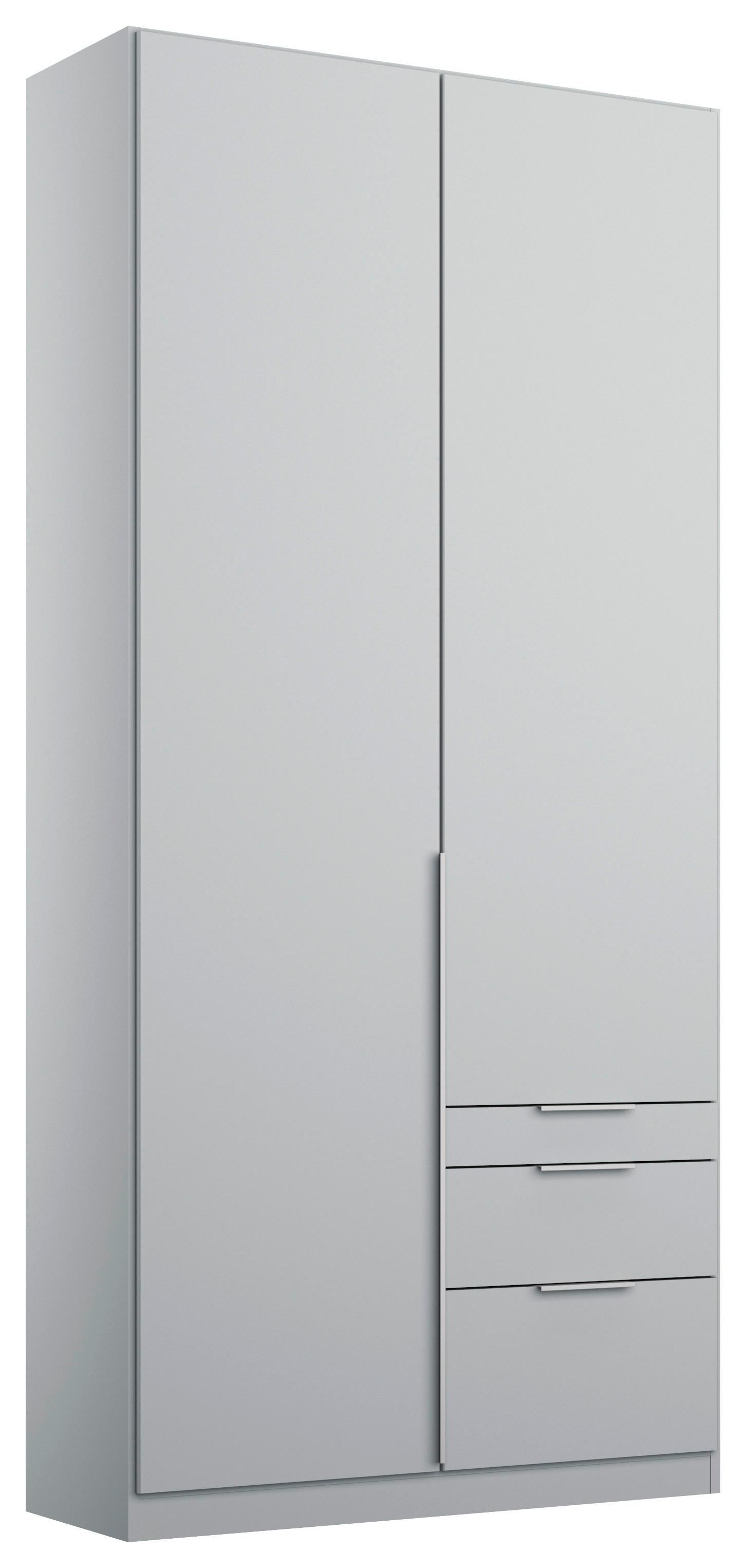 Dulap cu uși rotative ALABAMA - gri deschis, Modern, material pe bază de lemn (91/229/54cm)