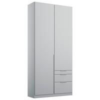 Dulap cu uși rotative ALABAMA - gri deschis, Modern, material pe bază de lemn (91/229/54cm)