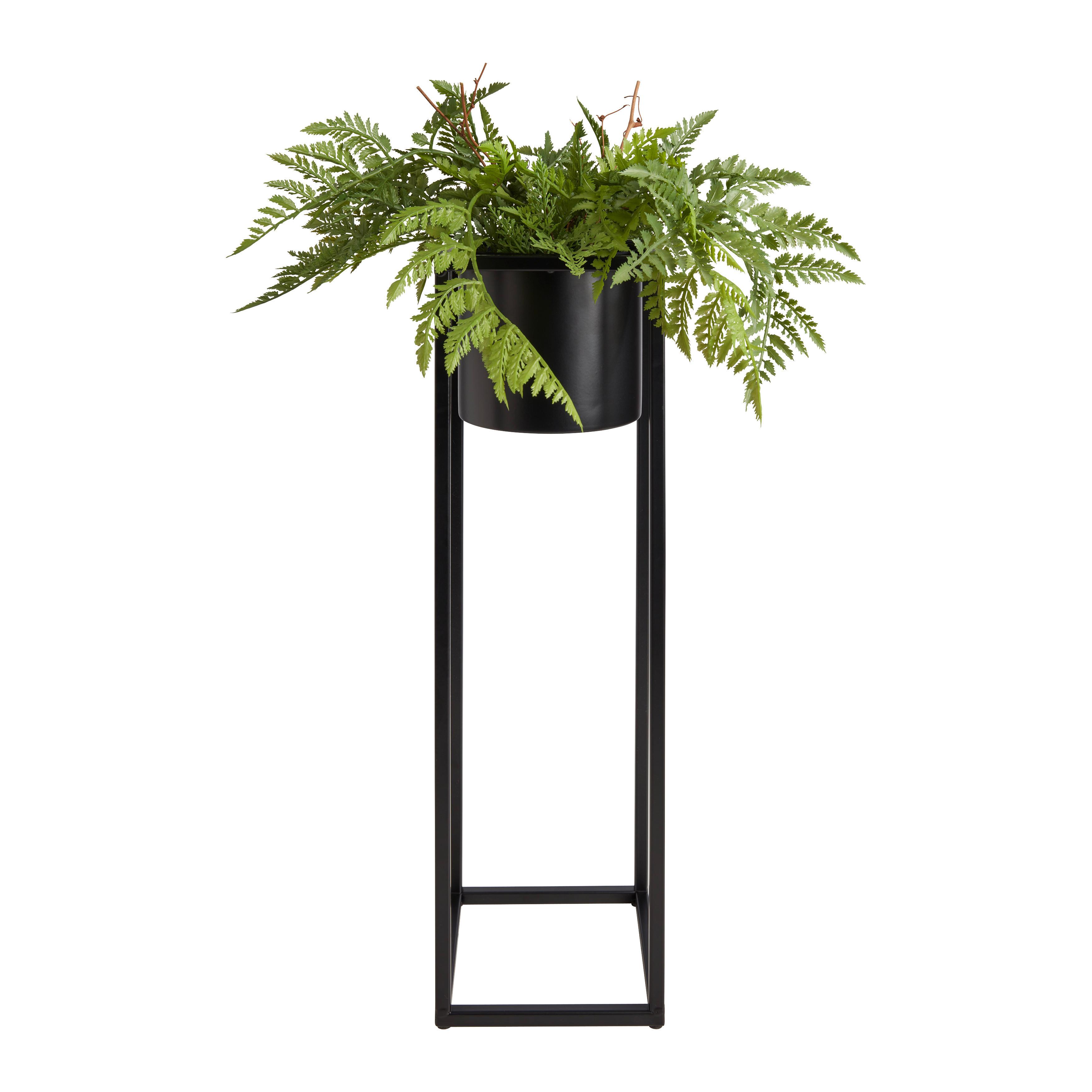 KRUKA OLE - svart, Modern, metall (15/50/15cm) - Mömax
