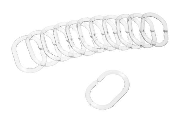 Zuhanyfüggöny Karika Robbie - átlátszó, Konventionell (5/6cm) - Modern Living