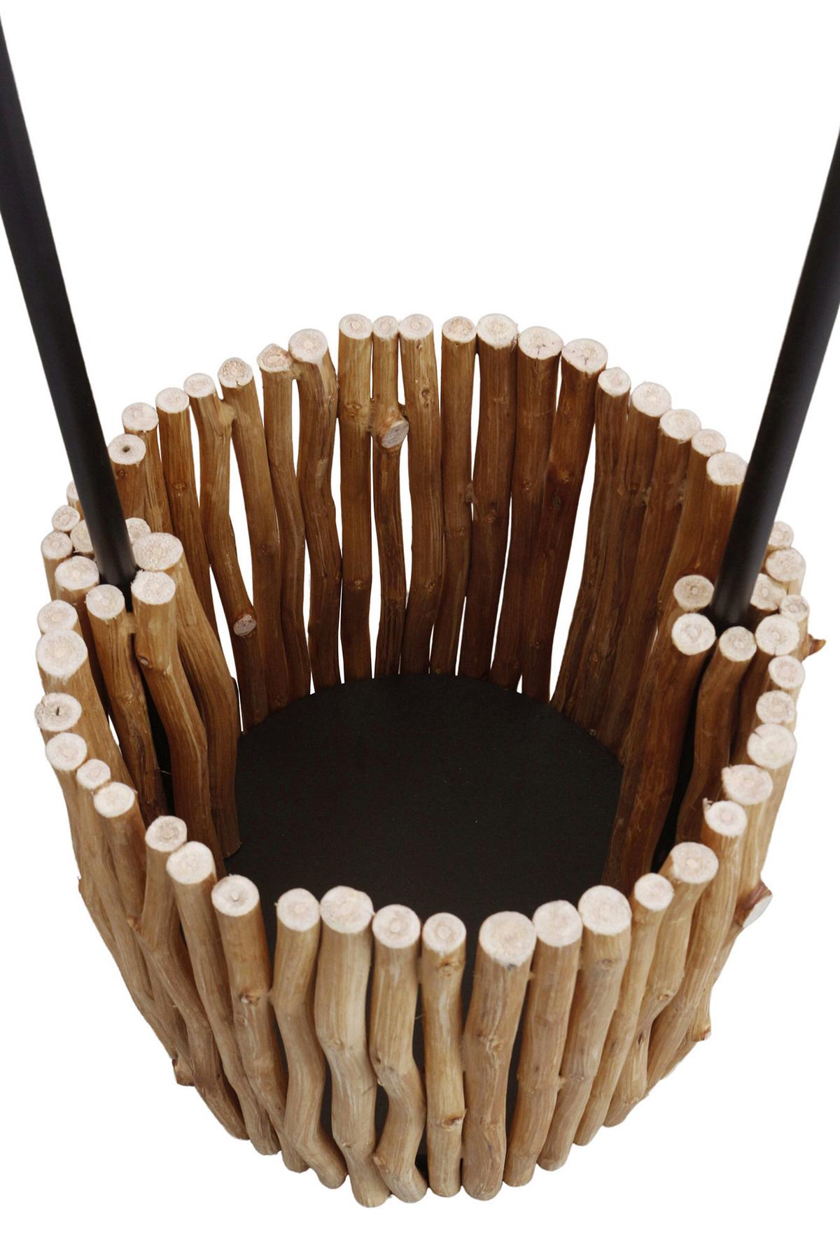 Stoječa Svetilka Driftwood - črna/bela, Design, kovina/tekstil (34/155/34cm) - P & B