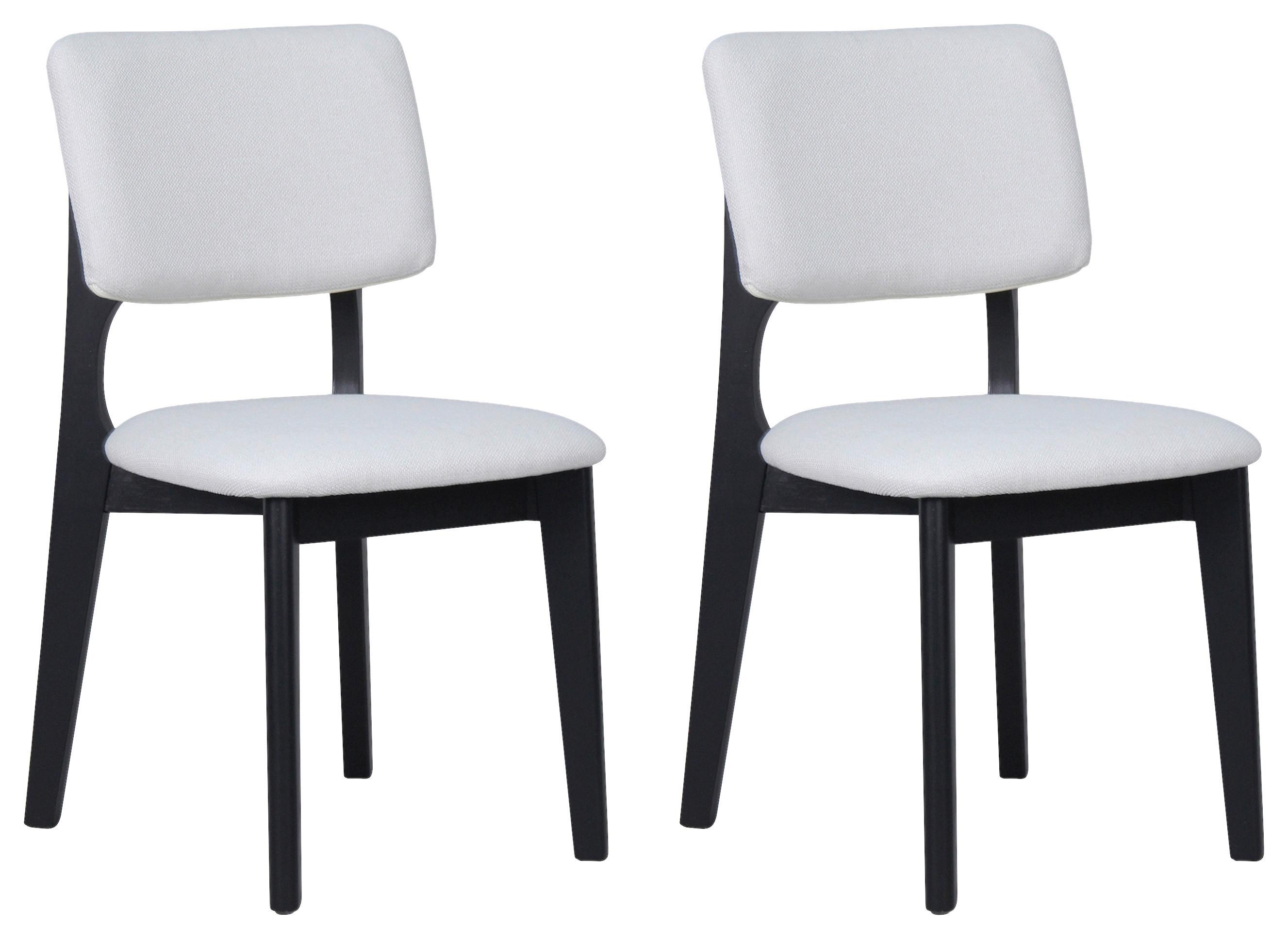 STUHL-SET ELSA - Beige/Schwarz, MODERN, Holz/Textil (48/87/54cm) - MID.YOU