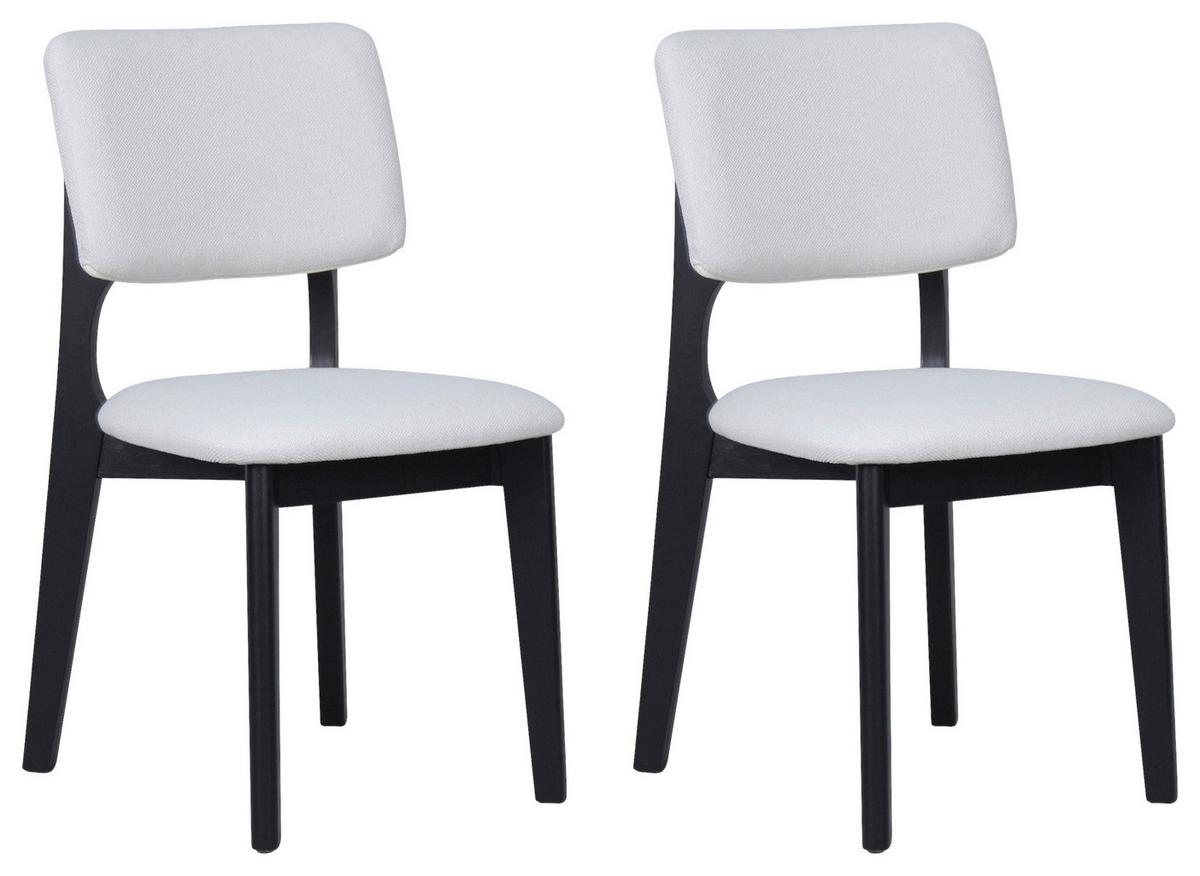 STUHL-SET ELSA - Beige/Schwarz, MODERN, Holz/Textil (48/87/54cm) - MID.YOU