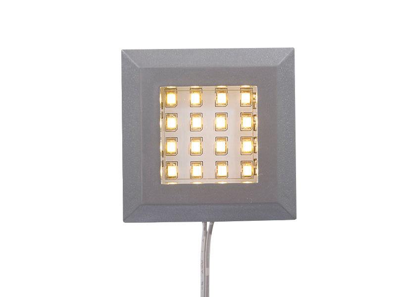 Üvegpolc Világítás Donald, Darwen - ezüstszínű, Basics, műanyag/fém - Xora