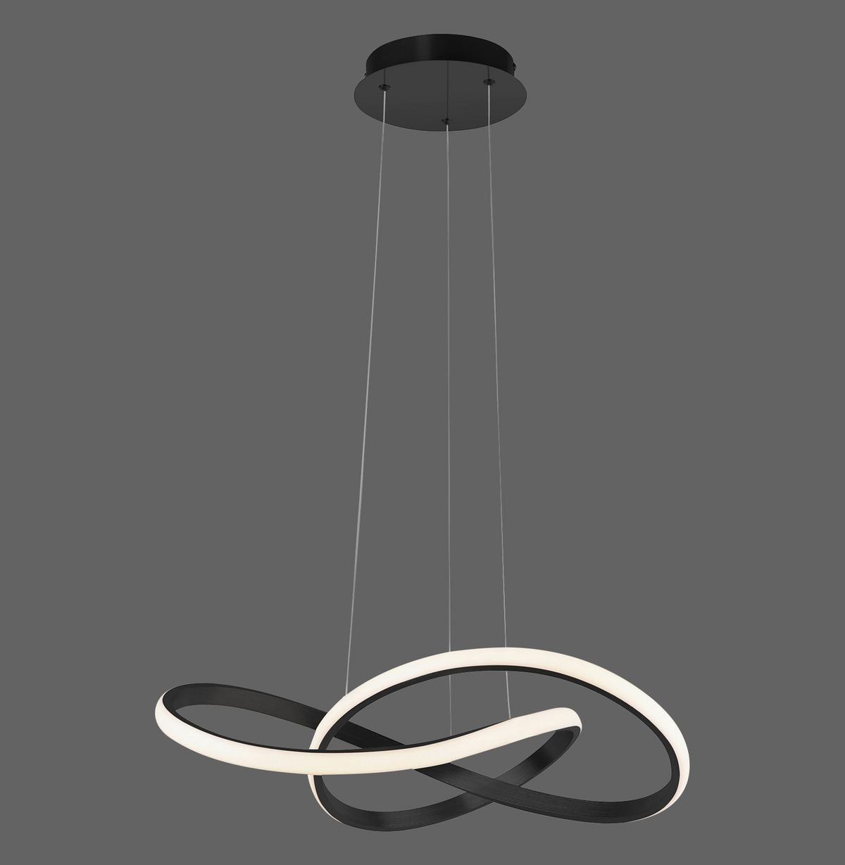 LED-Hängeleuchte Maria max. 29,50 Watt - Schwarz, Design, Metall (5,7/5,7/120cm)