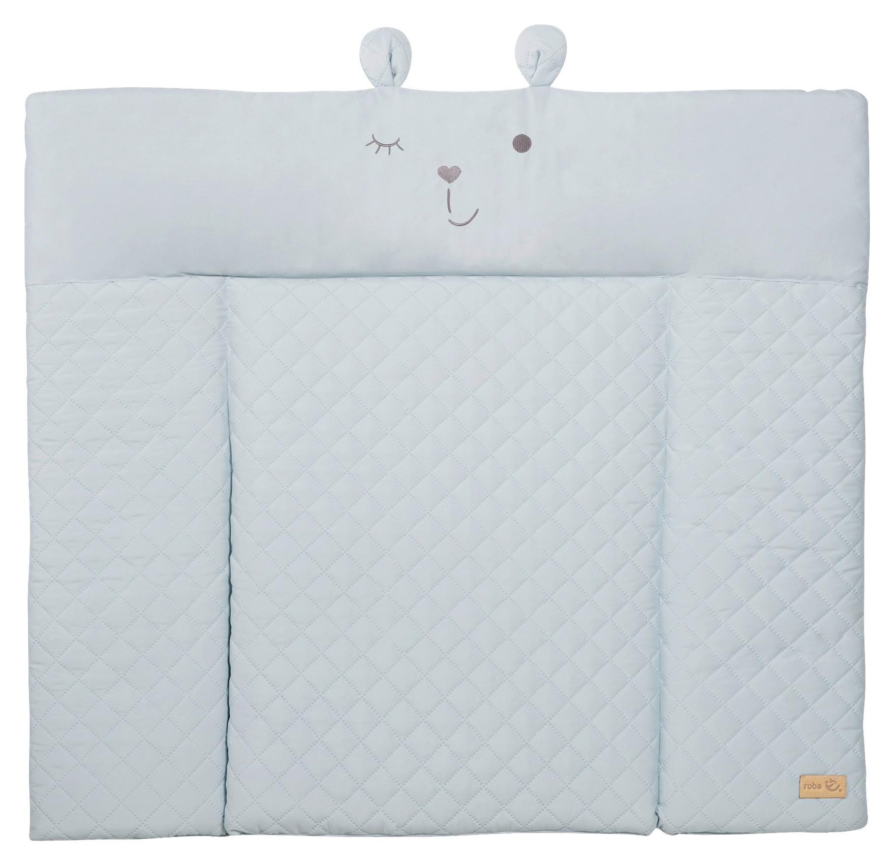 Wickelauflage Bear Blau ca. 85x75cm - Hellblau, KONVENTIONELL, Textil (85/4/75cm) - Roba