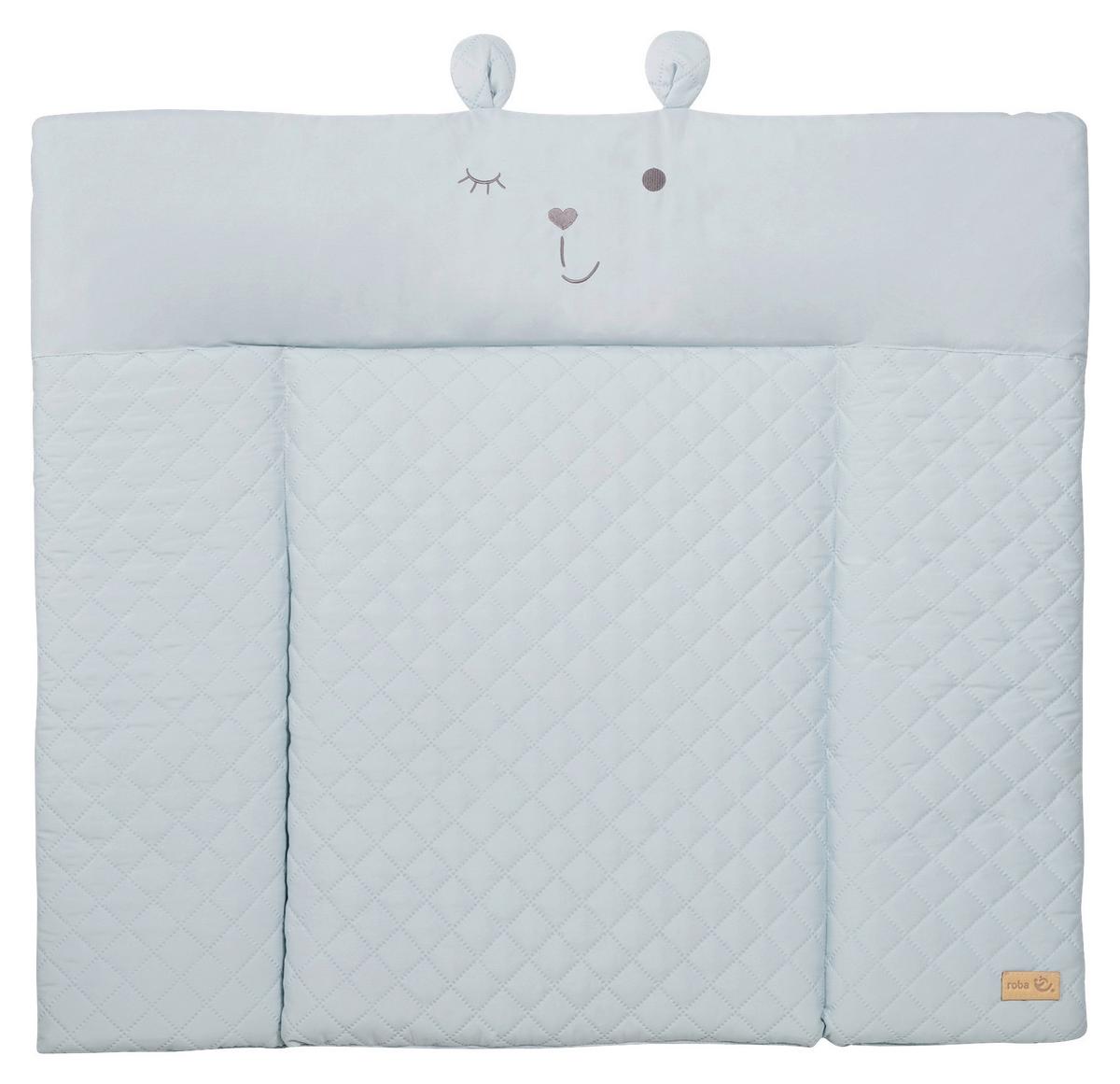 Wickelauflage Bear Blau ca. 85x75cm - Hellblau, KONVENTIONELL, Textil (85/4/75cm) - Roba