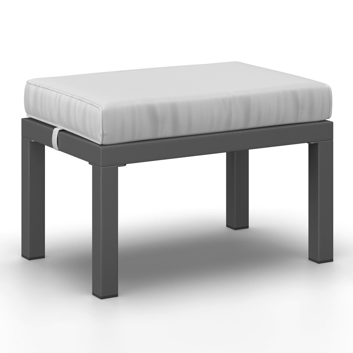 DiningLoungeset Pergolina Weiß Metall/Outdoorstoff +Abdeckung - Schwarz/Weiß, MODERN, Kunststoff/Textil (194/245cm) - Bessagi Garden