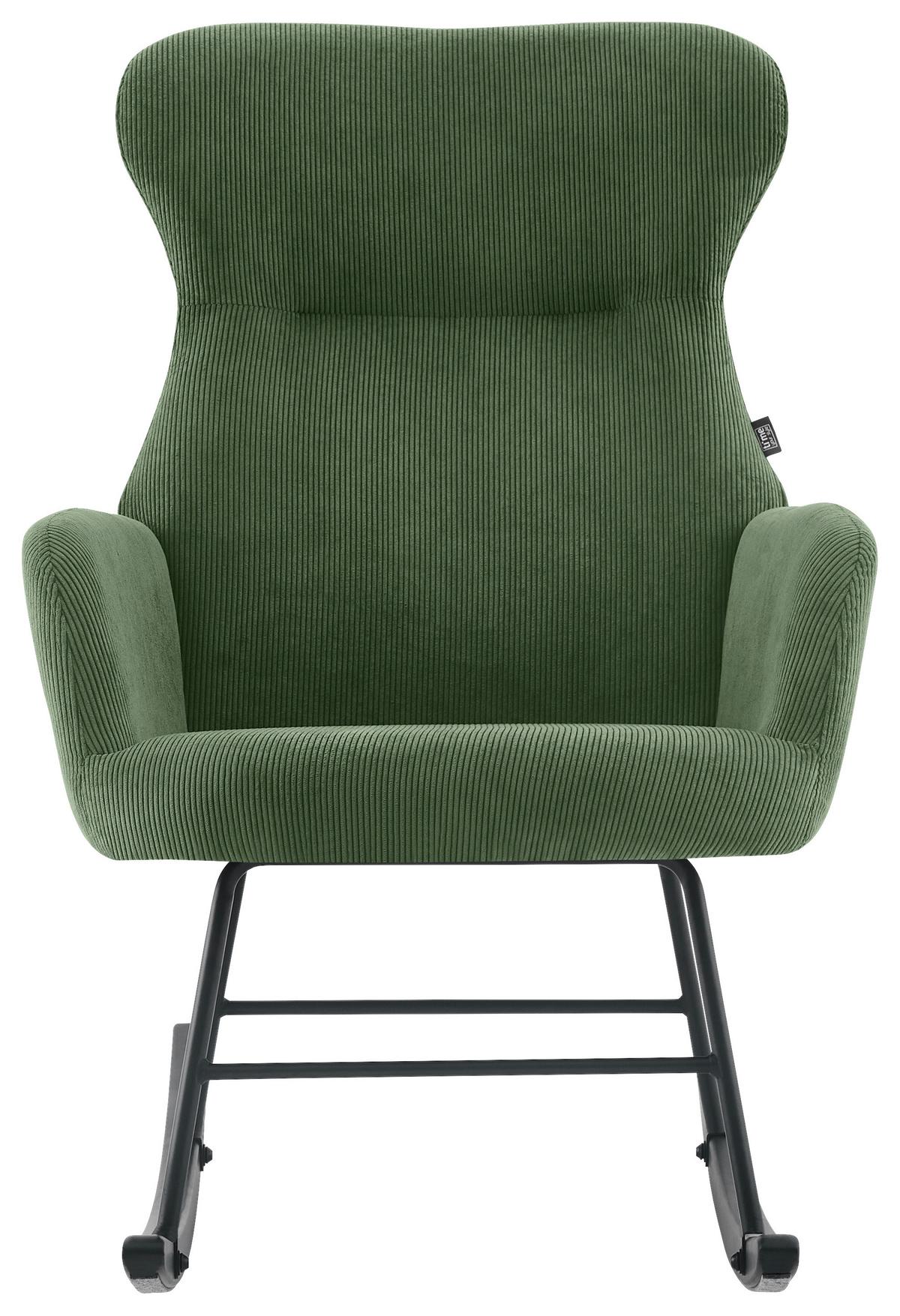 FOTEL BUJANY EMELY - zielony/czarny, Design, metal/drewno (65/97/94cm) - Ti'me