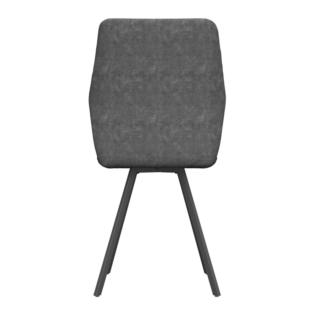 Stol Johanna, Siva - siva/črna, Moderno, kovina/tekstil (46/90/60cm)