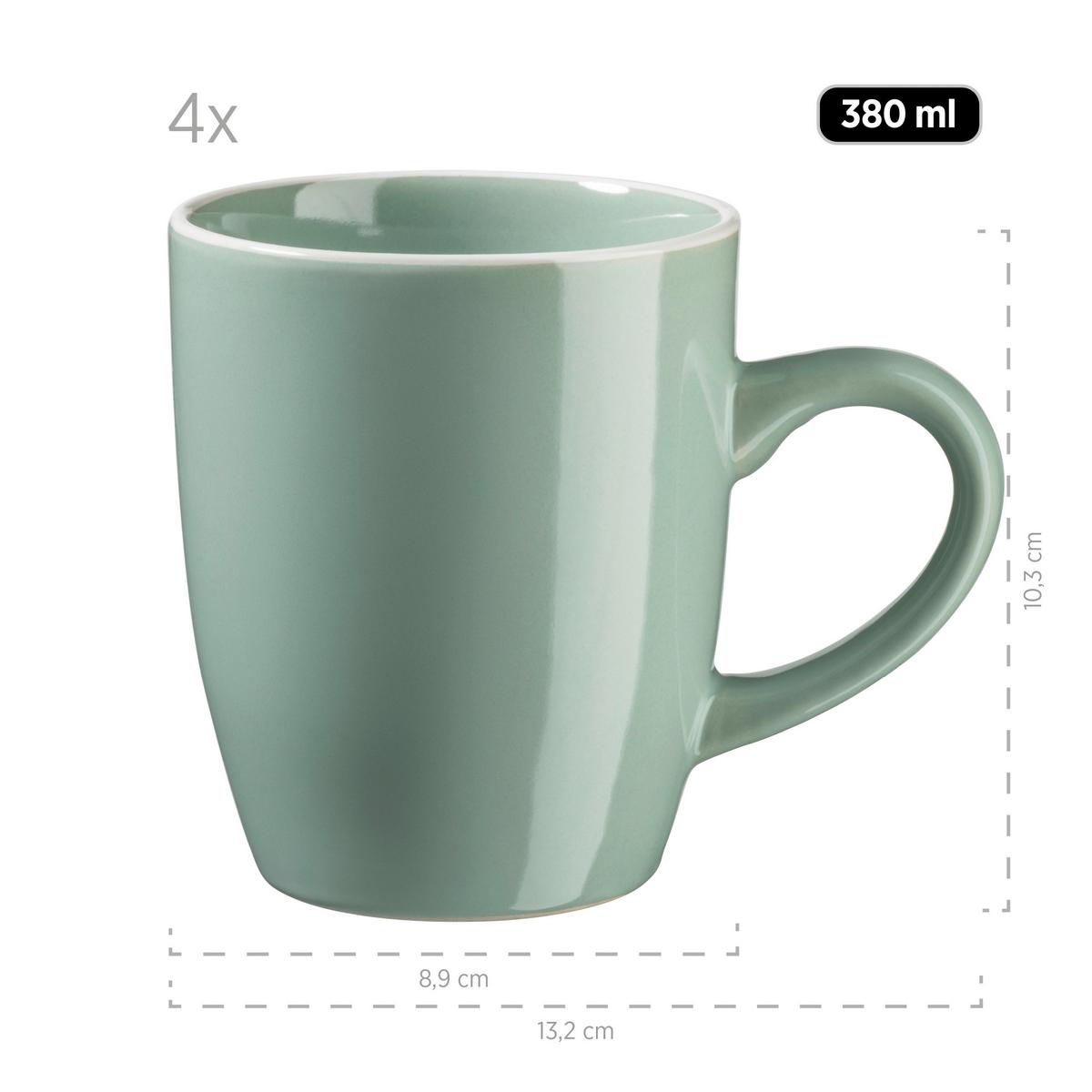KOMBISERVICE 931845 GRÜN GLÄNZEND - Grün, Basics, Keramik (46,5/33/32cm) - Mäser