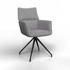 STOL MED ARMSTÖD PAOLO - grå/svart, Modern, metall/trä (57/89/62cm) - Bessagi Home