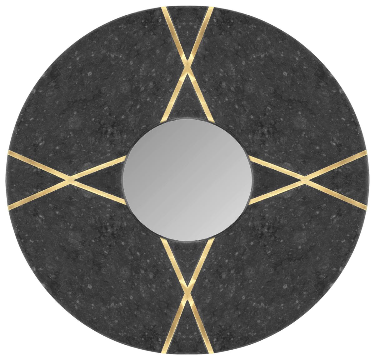 WANDSPIEGEL DEXTER 125 SCHWARZ - Schwarz, Design, Glas/Holzwerkstoff (30/30/2cm) - Kayoom