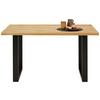 MATBORD CANU - svart/ekfärgad, Modern, metall/trä (170/90/75cm) - Zandiara