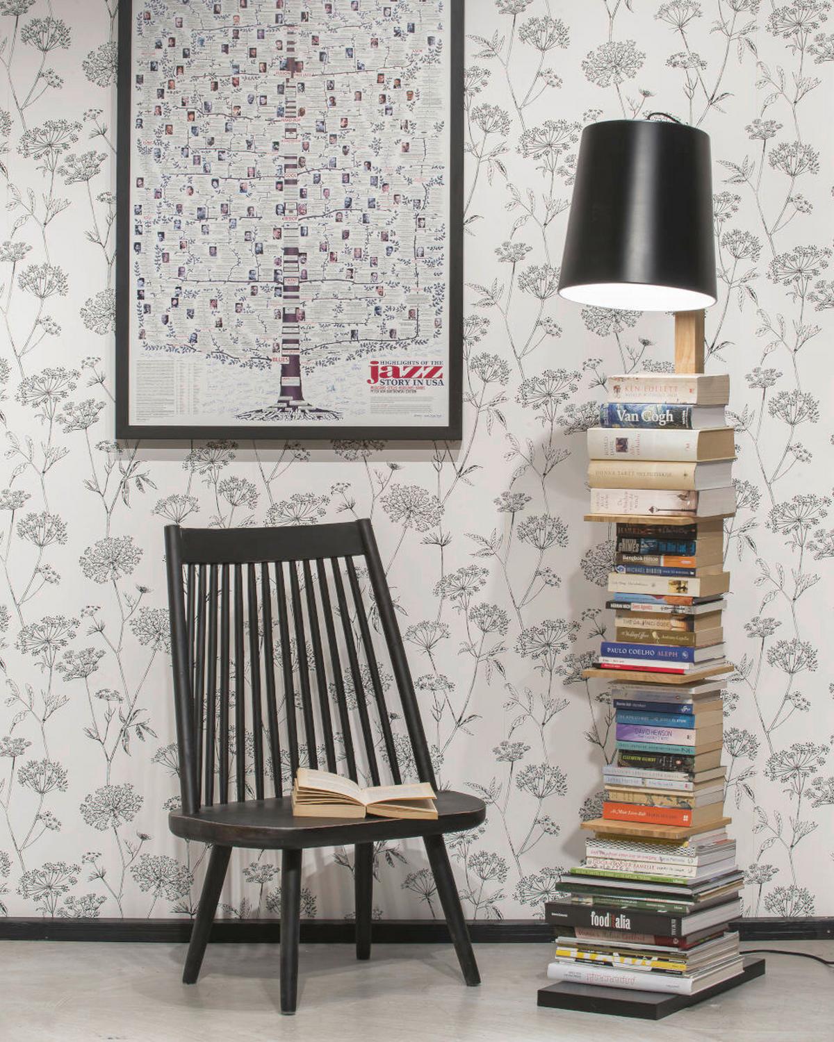 Állólámpa Cambridge/f/b - fekete, Design, fa/fém (30/168/49cm) - It's about Romi