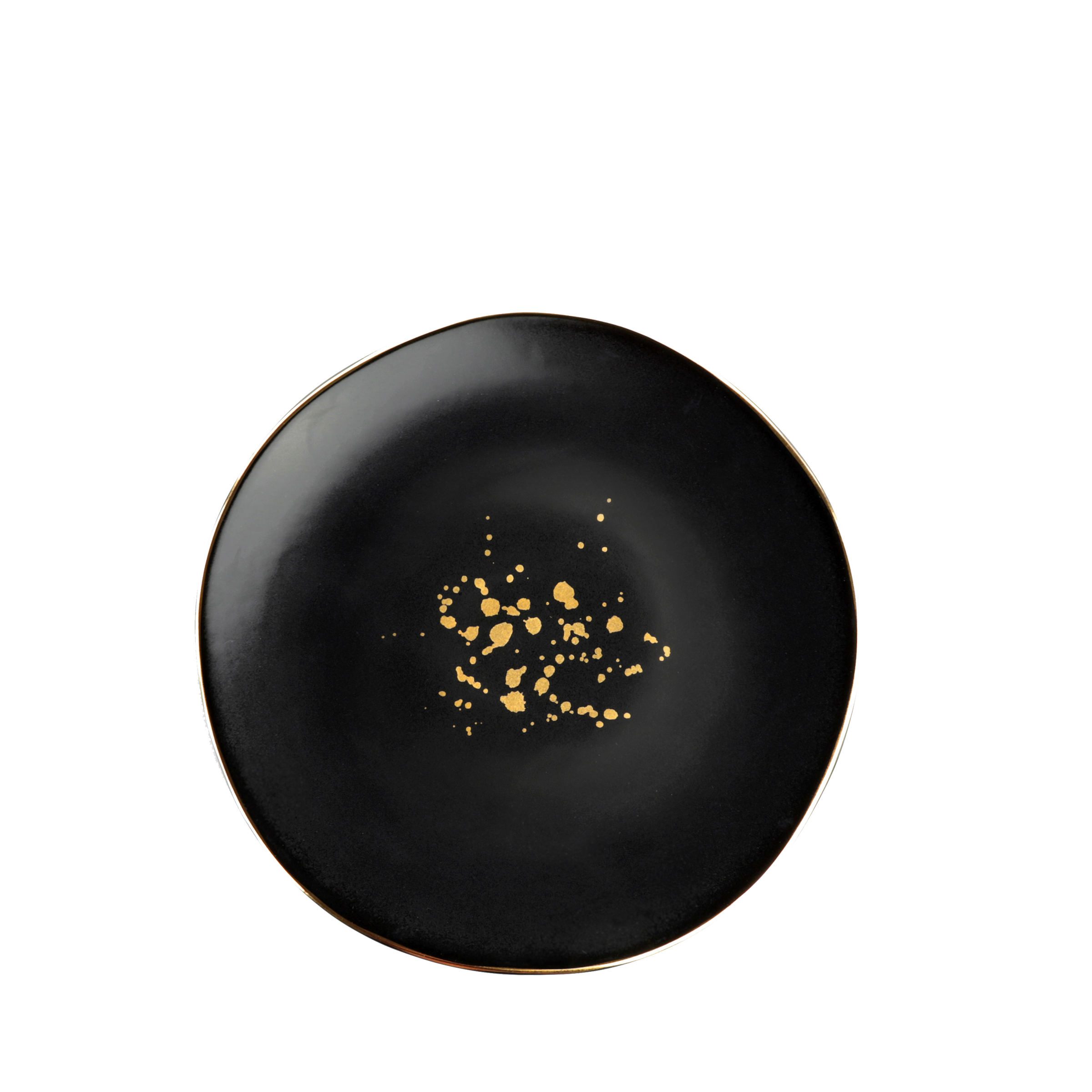 Dessertteller Onix aus Porzellan Ø 20,5cm - Goldfarben/Schwarz, MODERN, Keramik (20,5cm) - Mömax