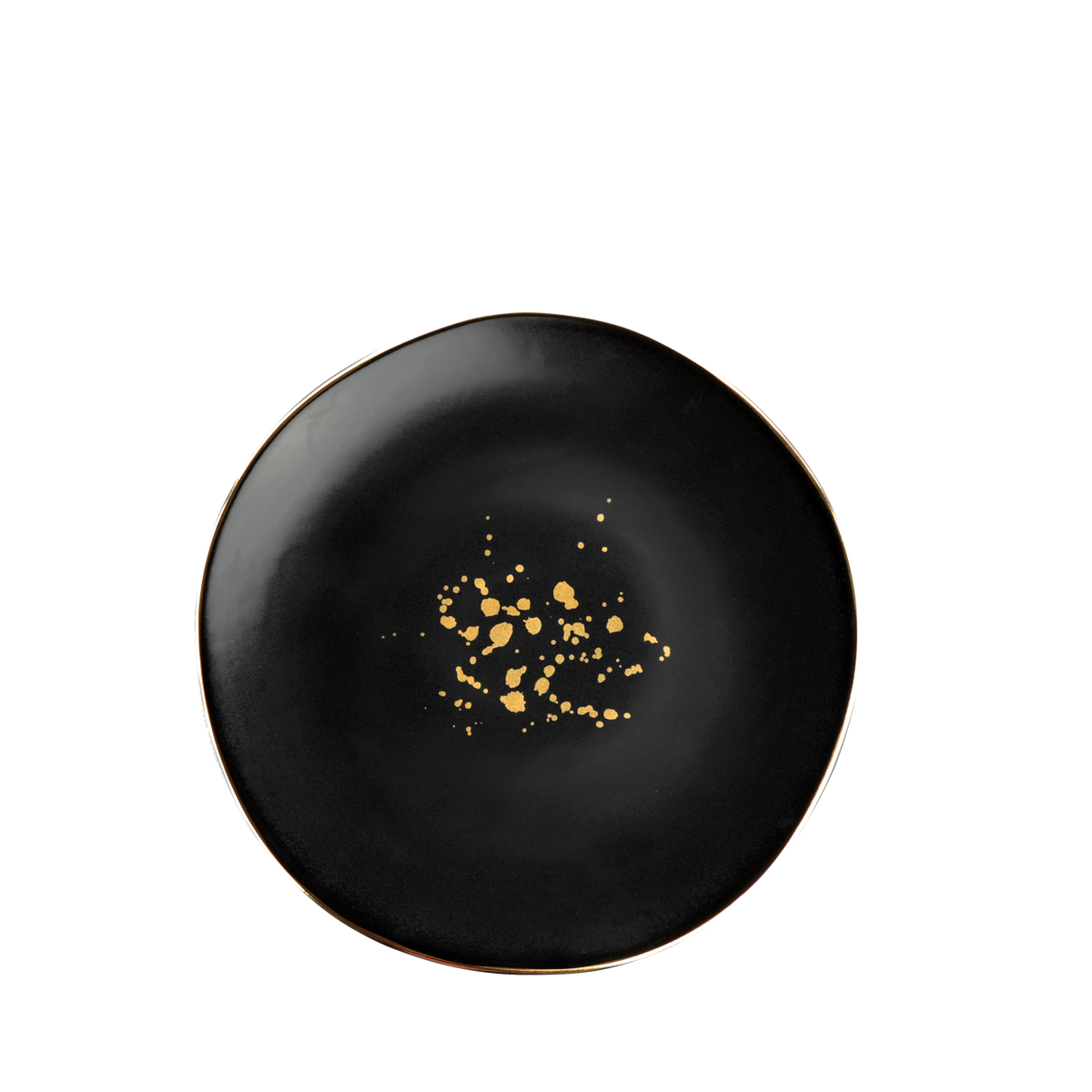 Dessertteller Onix aus Porzellan Ø 20,5cm - Goldfarben/Schwarz, MODERN, Keramik (20,5cm) - Mömax