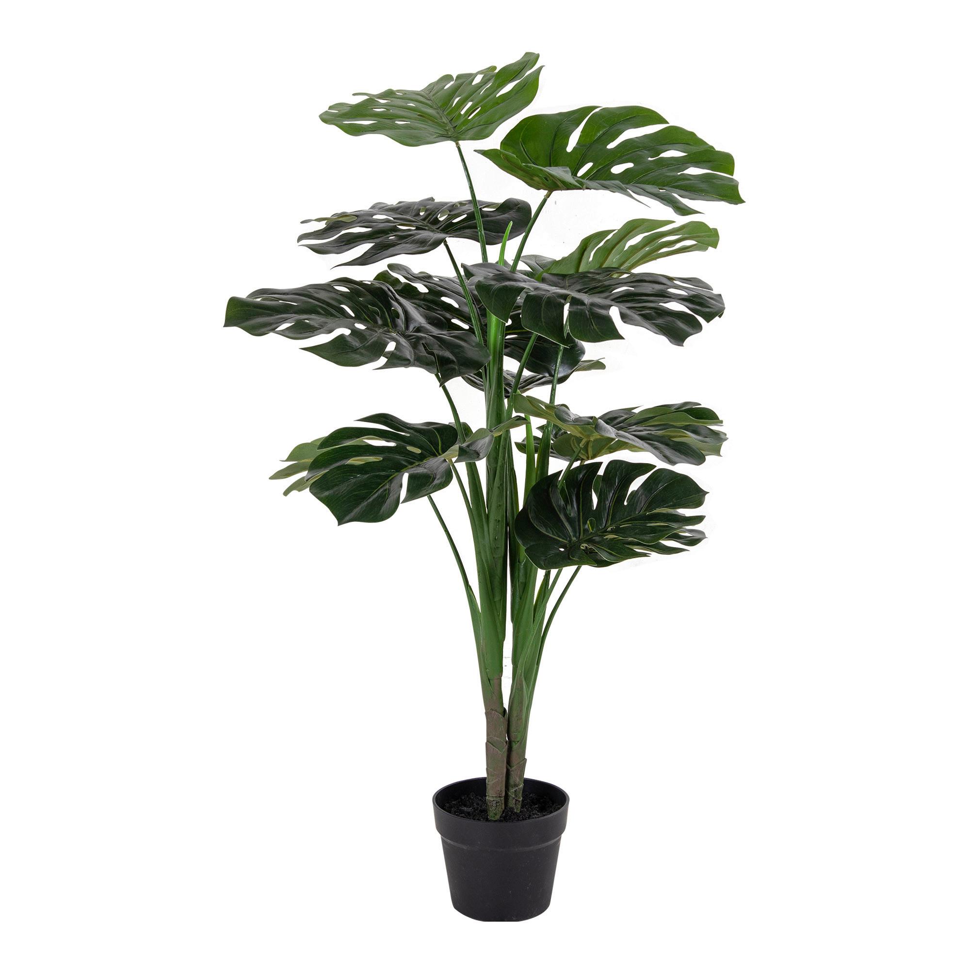 Kunstpflanze Monstera Grün - Grün, Design (18/90/17cm)