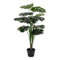 Kunstpflanze Monstera Grün - Grün, Design (18/90/17cm)