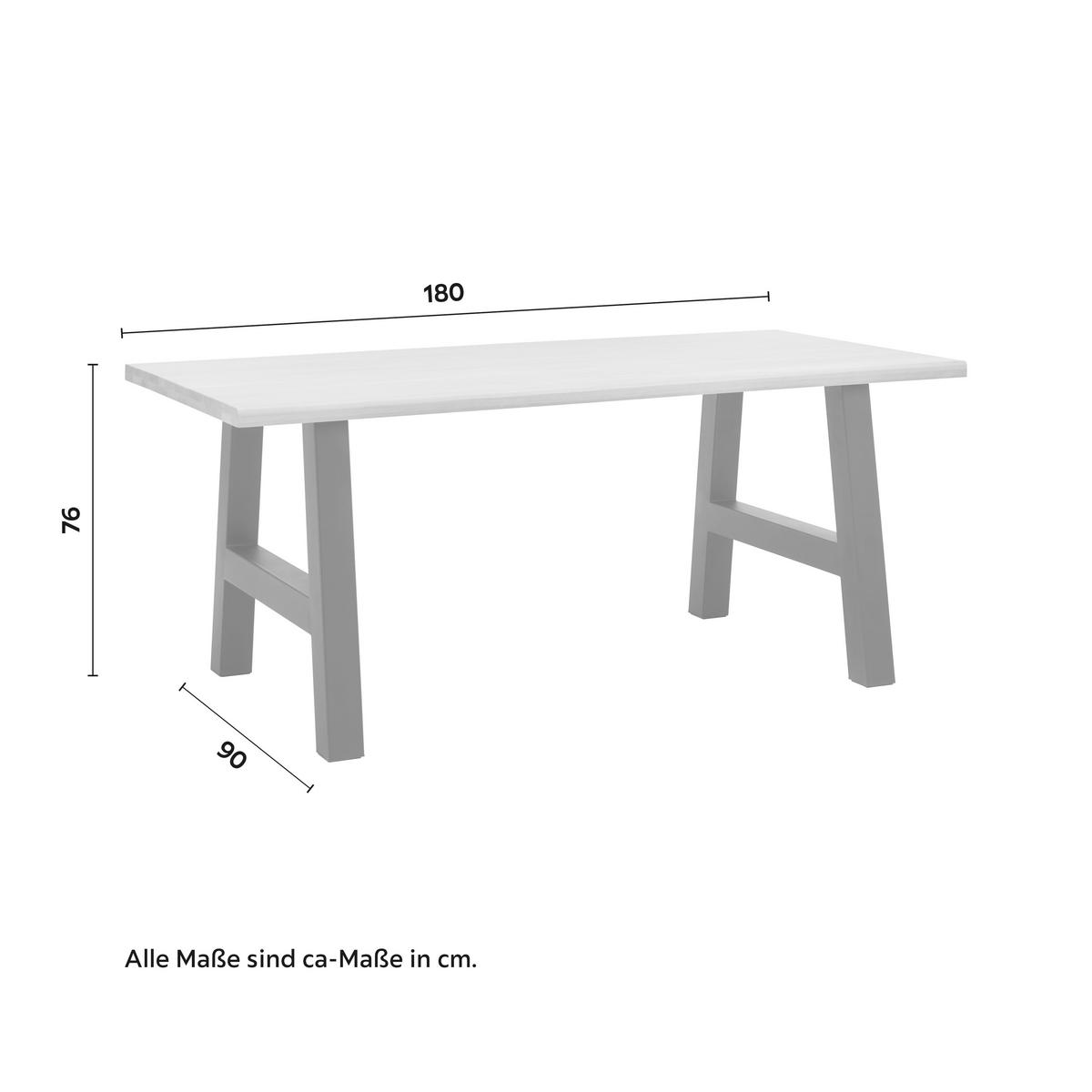 Jedilna Miza Paulina, Barva Hrasta, Železo - črna/barve hrasta, Moderno, kovina/les (180/90/76cm) - Bessagi Home