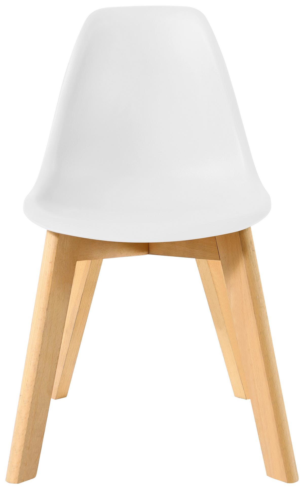 Gyerekszék Steve - fehér, Modern, műanyag/fa (32/57/32cm) - Based