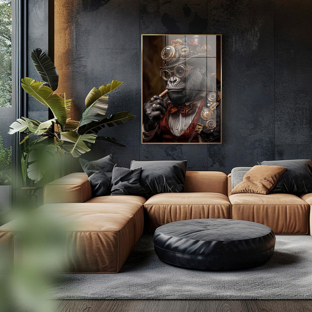 Glasbild Multicolor ca. 80x120cm - Multicolor, Basics, Glas/Holz (80/120cm)