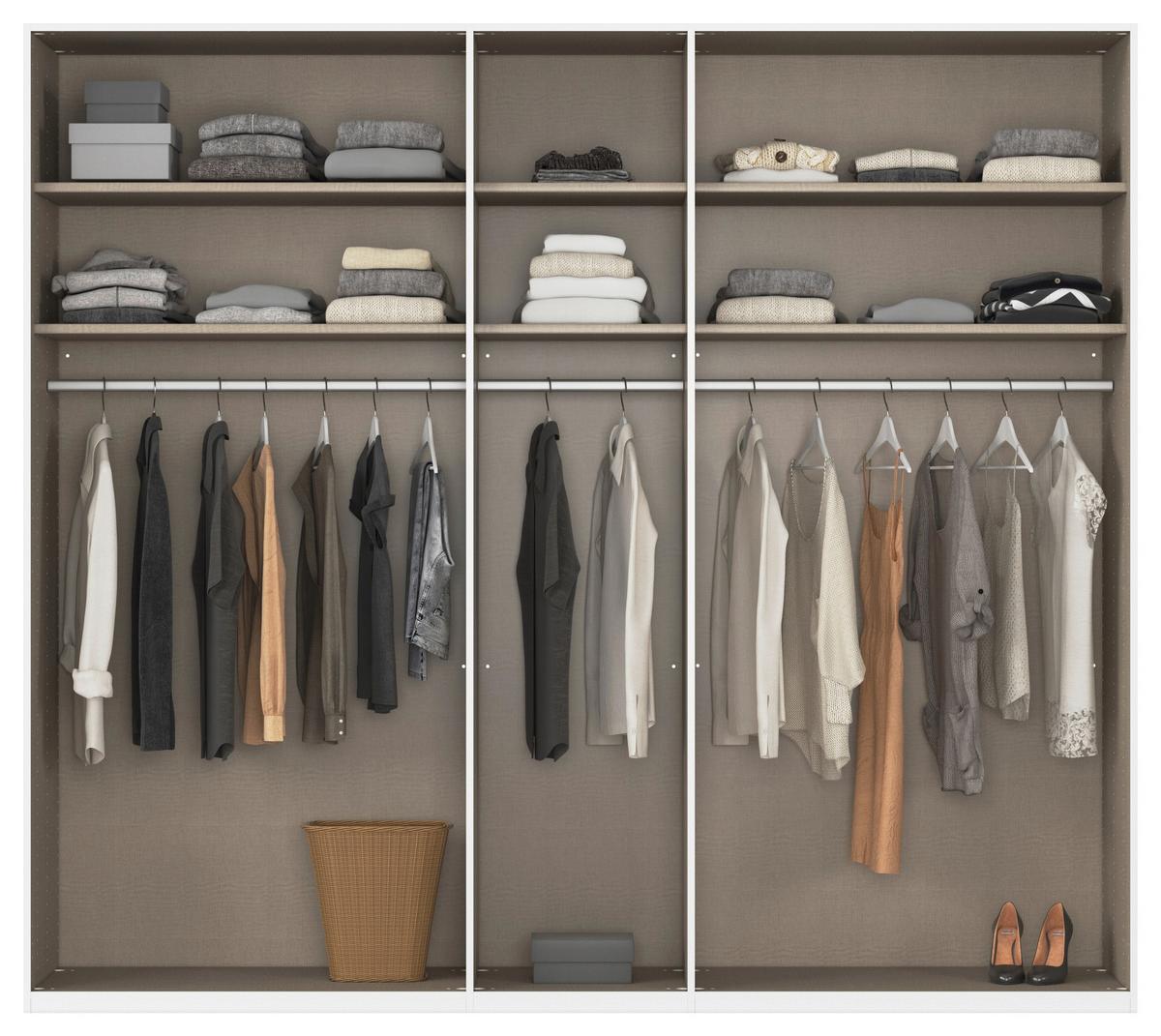 Ormar S Klasičnim Vratima Alabama - siva/srebrne boje, Moderno, drvni materijal/metal (226/229/54cm) - Modern Living