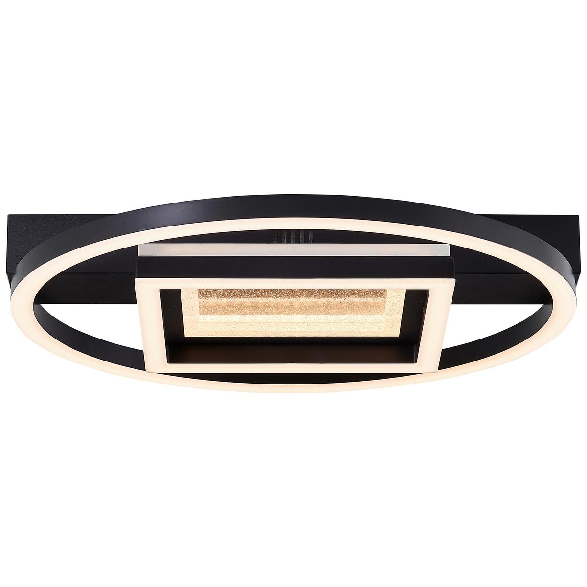 LAMPA SUFITOWA LED G92902A06 QUEENS LED / DE - czarny, Design, tworzywo sztuczne/metal (37/6/37cm) - Brilliant