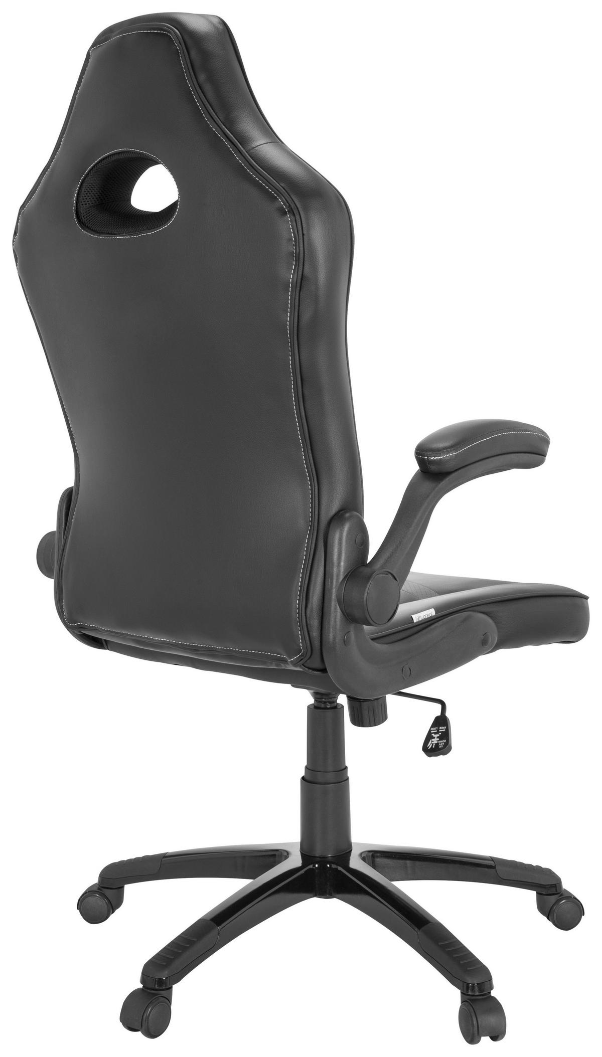 Gaming Stol Game Sport B, Črna - siva/črna, Moderno, umetna masa/tekstil (65/121/66cm) - MID.YOU