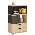Highboard Dunkelgrau/eichefarben - Dunkelgrau/Eichefarben, MODERN, Holzwerkstoff (71/116/40cm)