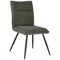 Stuhl Nova Grün - Schwarz/Grün, MODERN, Textil/Metall (63/47/88cm) - Premium Living